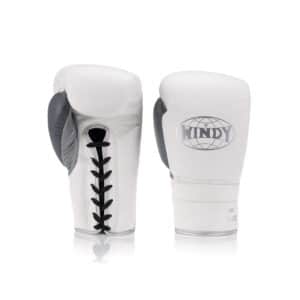 Elite Series Lace-up Boxing Glove - White/Silver/Grey